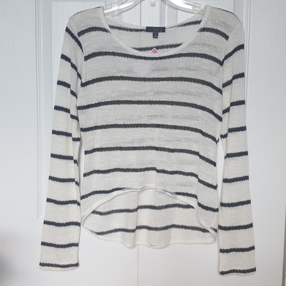 High Low Knit Long Sleeve Shirt